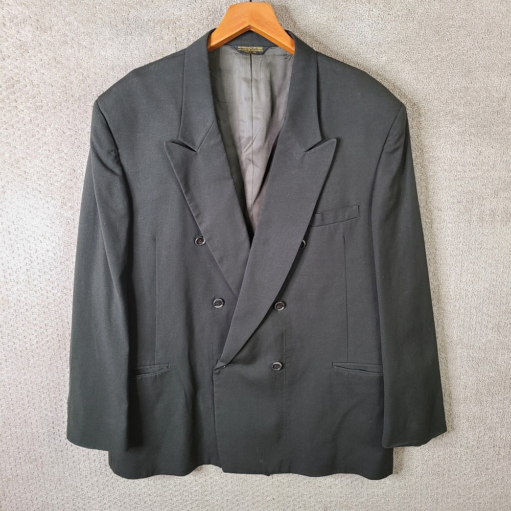 Private Line Jacket Mens 48L‎ Green Double Breasted Blazer Wool Blend Coat USA